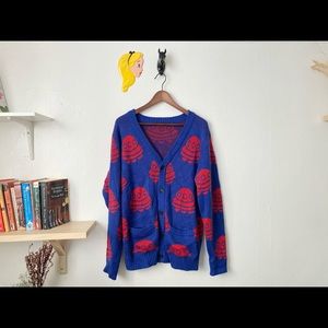 SOLD UFO Pattern Cardigan